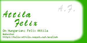 attila felix business card